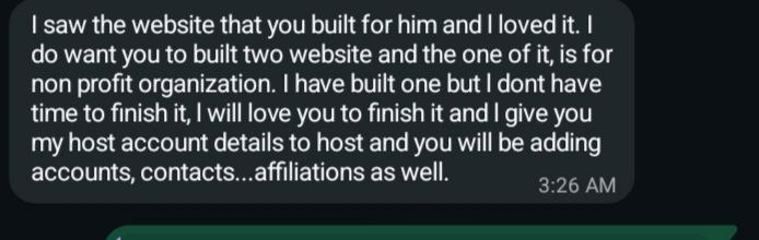 Client testimonial